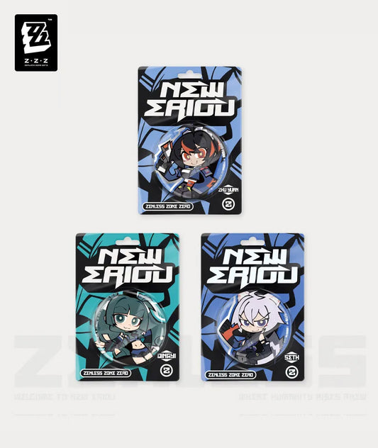 [Official Merchandise] Zenless Zone Zero New Eridu Series NEPS Chibi Tinplate Badge