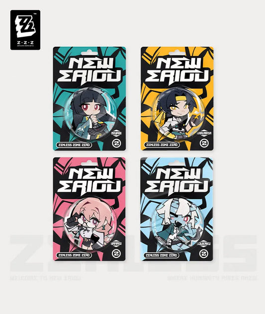 [Official Merchandise] Zenless Zone Zero New Eridu Series Section 6 Chibi Tinplate Badges