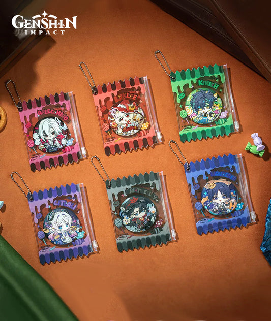 [Official Merch] Genshin Impact Twilight Whimsy Series Badge & Badge Holder Set