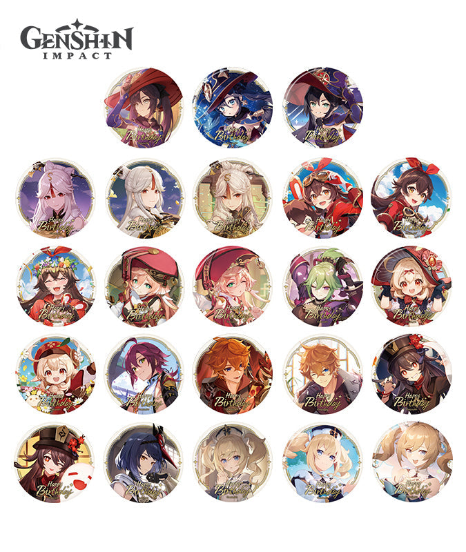 [Official Merchandise] Genshin Day of Destiny Birthday Series Character Badges
