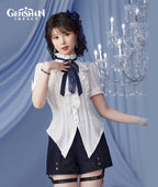 [Official Merchandise] Genshin Impact Furina Impression Clothing Short-Sleeve Cinched Waist Shirt