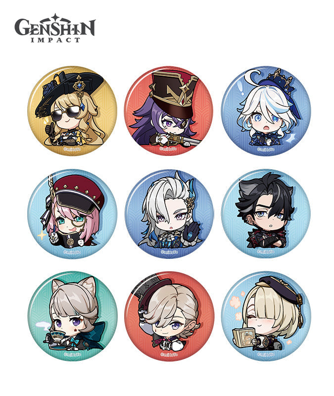 [Official Merchandise] Fontaine Chibi Character Expression Sticker Badge