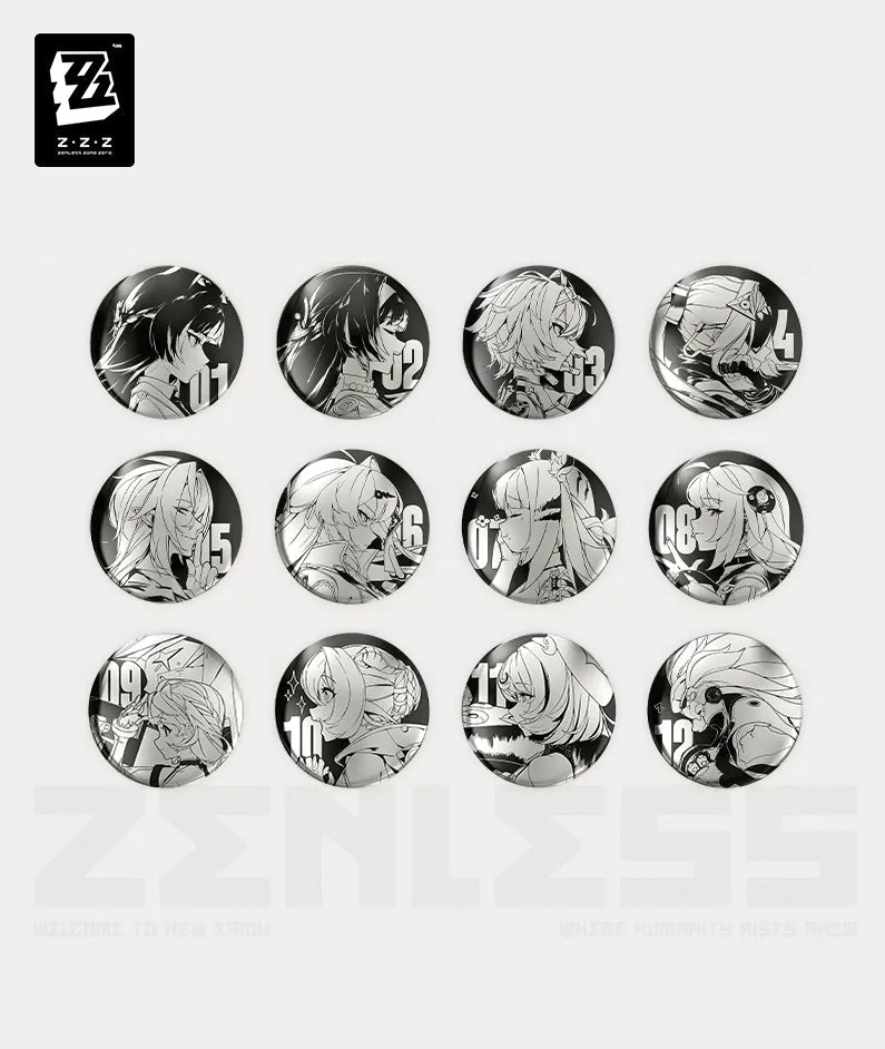 [Official Merch] Zenless Zone Zero Temporal Frequencies Series Mirror Metal Badge