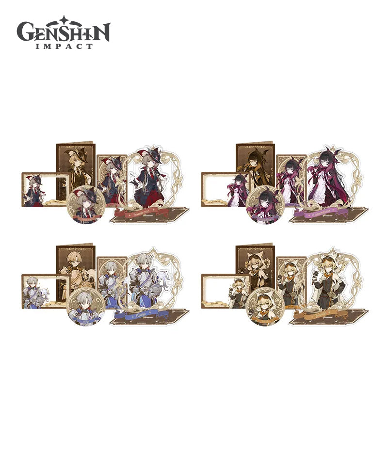 [Official Merch] Genshin Impact Tabletop Troupe Merch | Badge, Standee & Ticket Set