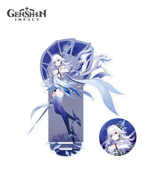 [Official Merchandise]  Genshin Impact Skirk Void Star Badge & Acrylic Stand