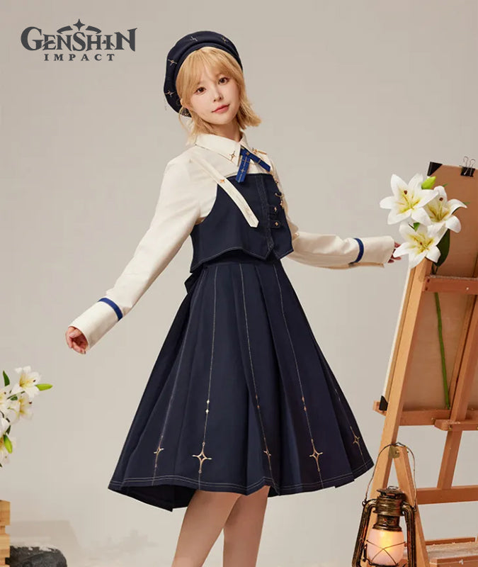 [Official Merchandise] Genshin Impact Albedo Theme Impression Clothing Suspender Skirt