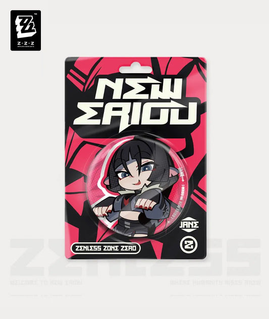 [Official Merchandise] Zenless Zone Zero New Eridu Series Jane Doe Chibi Tinplate Badge Unknown Faction