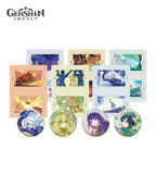 [Official Merch] Genshin Impact The Long Way Home Badge & Collection Card Set