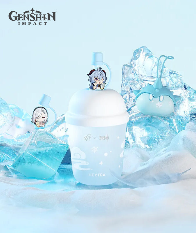 HeyTea x Genshin Impact Collab Tumbler & Cryo Slime Ice Mold Set