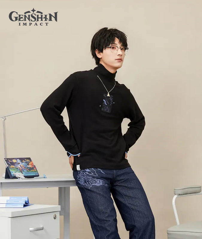 Genshin Impact Ganyu Theme Clothing Impression Series Mock Neck Sweater