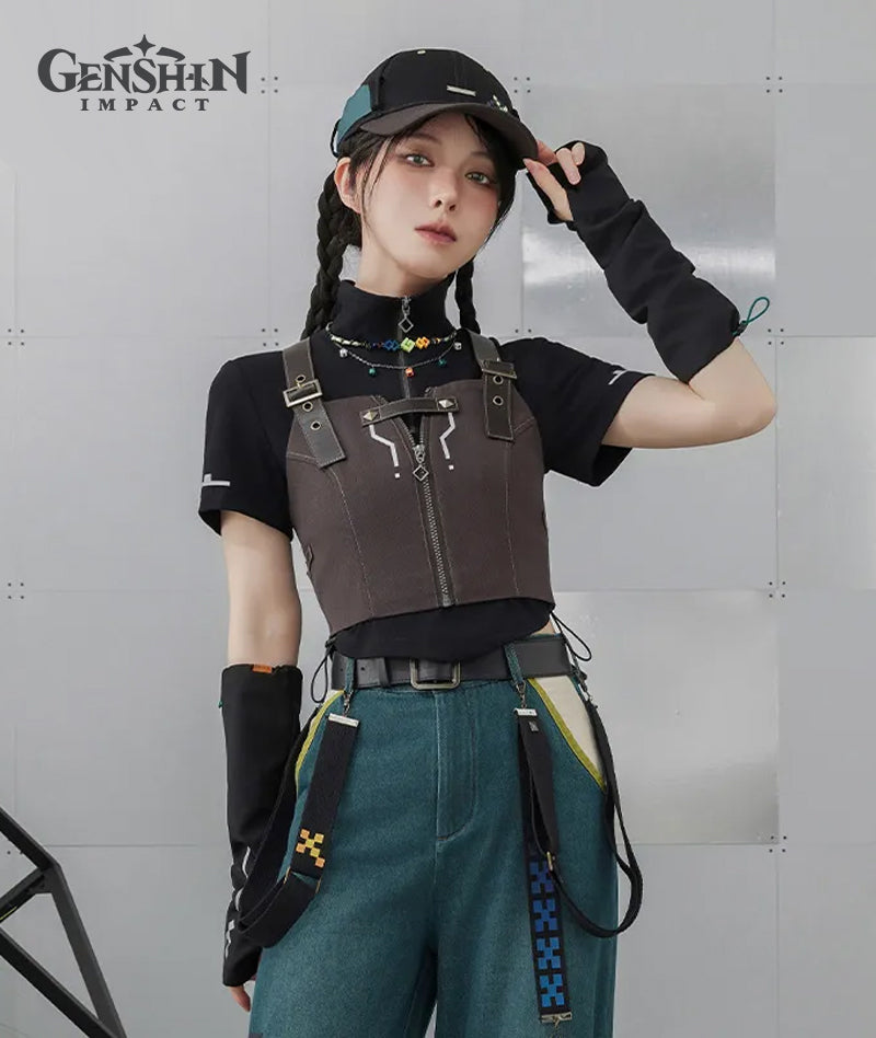 [Official Merchandise] Kinich Theme Impression Clothing Patchwork Cropped Vest