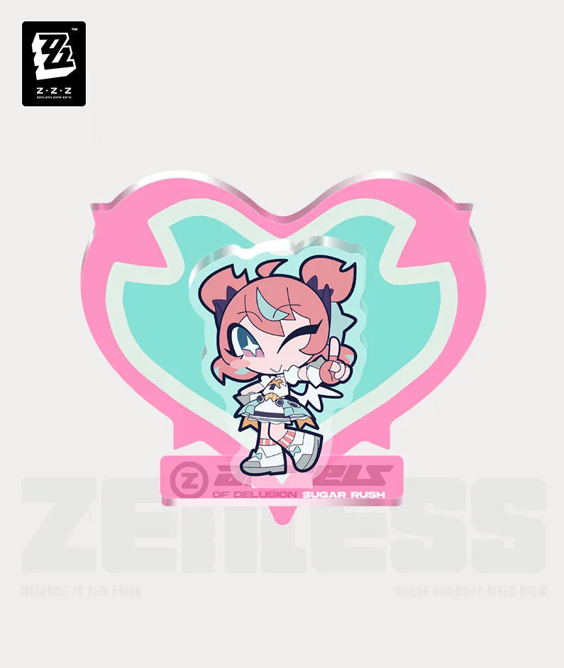 Zenless Zone Zero Angels of Delusion Pink Sugar Rush Series Chibi Acrylic Fridge Magnet