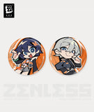[Official Merchandise] Zenless Zone Zero New Eridu Series Belle & Wise Chibi Tinplate Badge