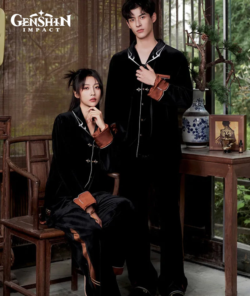 [Official Merchandise] Zhongli Impression Series Velvet Pajama Set