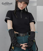 [Official Merchandise] Kinich Theme Impression Clothing Half-Zip T-Shirt with Sleeve Covers