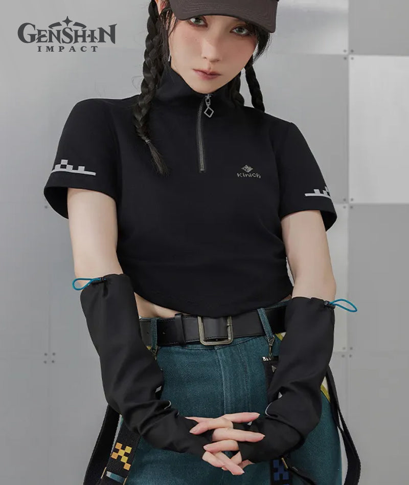 [Official Merchandise] Kinich Theme Impression Clothing Half-Zip T-Shirt with Sleeve Covers