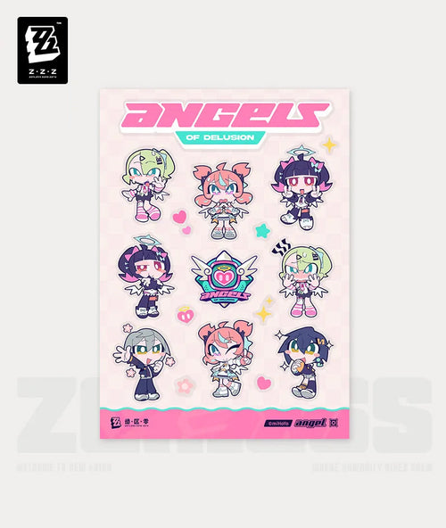 Zenless Zone Zero Angels of Delusion Pink Sugar Rush Series Chibi Stickers