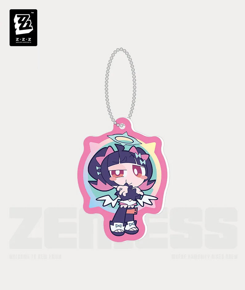Zenless Zone Zero Angels of Delusion Pink Sugar Rush Series Chibi Acrylic Keychain