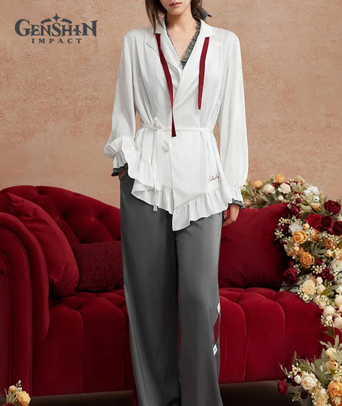 Genshin Impact Arlecchino Pajama Set with Scrunchie