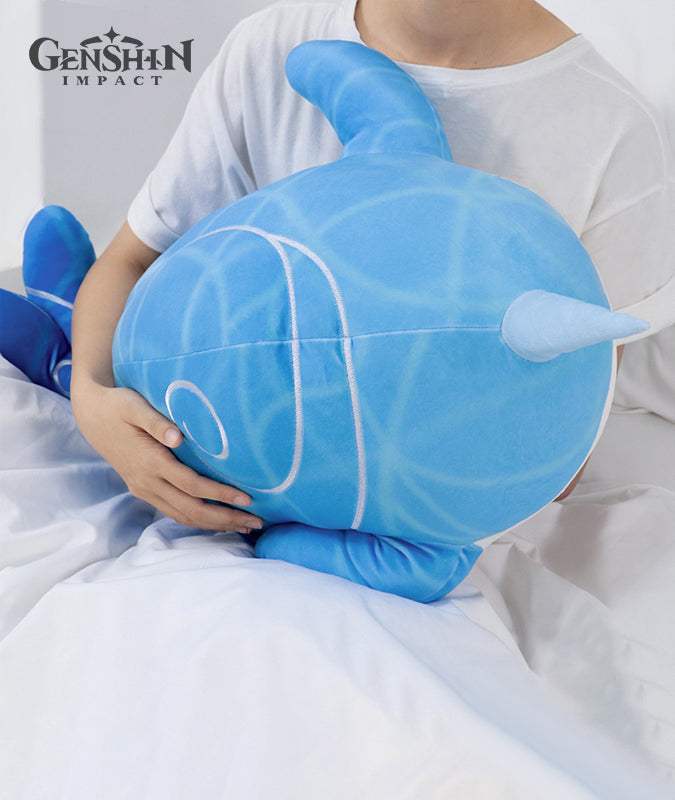 Tartaglia's Whale Monoceros Caeli Plushie Throw Pillow