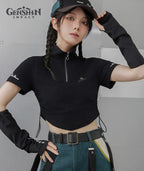 [Official Merchandise] Kinich Theme Impression Clothing Half-Zip T-Shirt with Sleeve Covers