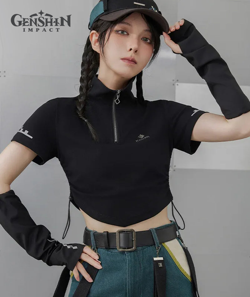 [Official Merchandise] Kinich Theme Impression Clothing Half-Zip T-Shirt with Sleeve Covers