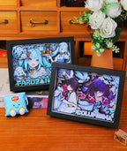 Genshin Impact 3D Shadow Box Art Painting Desk Decor | Columbina & Citlali