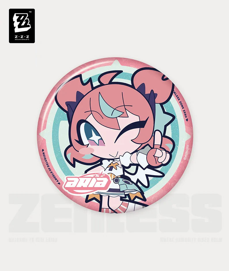 Zenless Zone Zero Angels of Delusion Pink Sugar Rush Series Chibi Badge