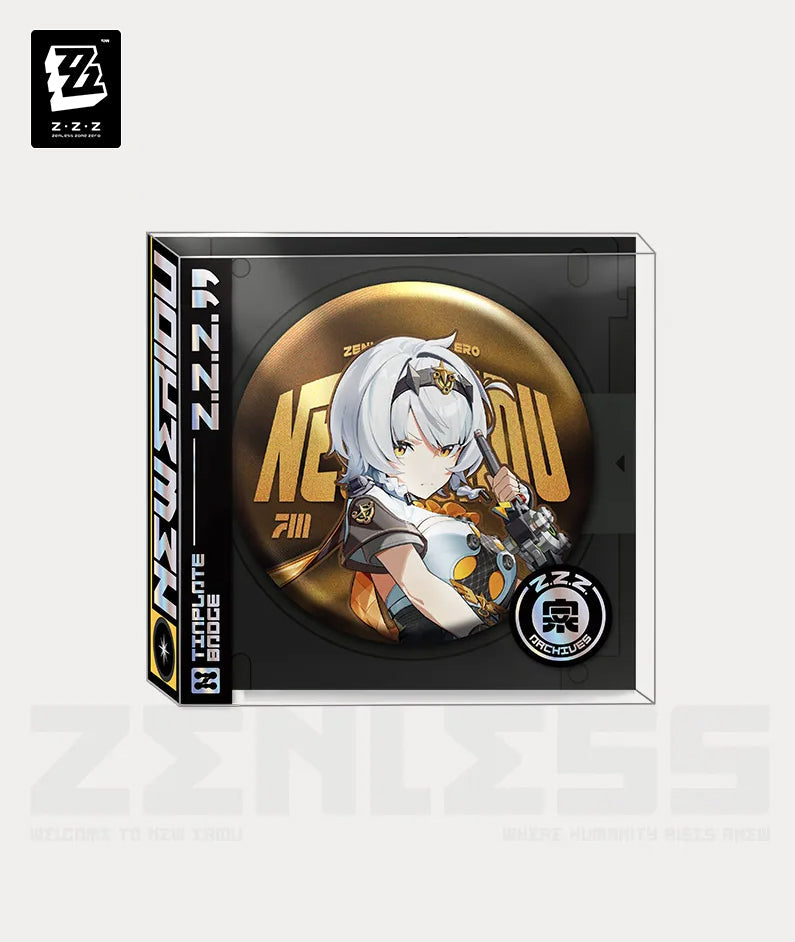 [Official Merchandise] Zenless Zone Zero Unknown Faction Jane Doe & Soldier O Anby Tinplate Badge