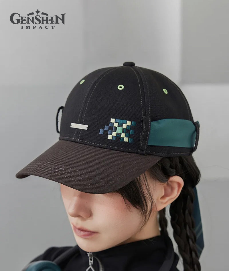 [Official Merchandise] Genshin Impact Kinich Theme Impression Denim Baseball Cap with Ribbons