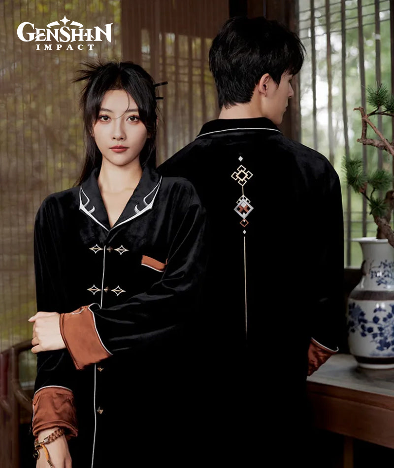 [Official Merchandise] Zhongli Impression Series Velvet Pajama Set