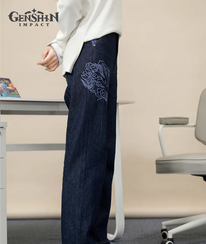 Ganyu Theme Clothing Impression Series Jeans