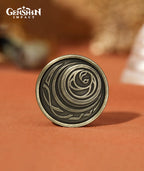 [Official Merch] Genshin Impact Flins Decision Coin Pendant Necklace Set