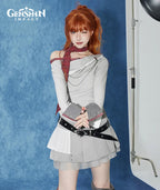 [Official Merch] Tartaglia Impression Asymmetrical Pleated Mini Skirt