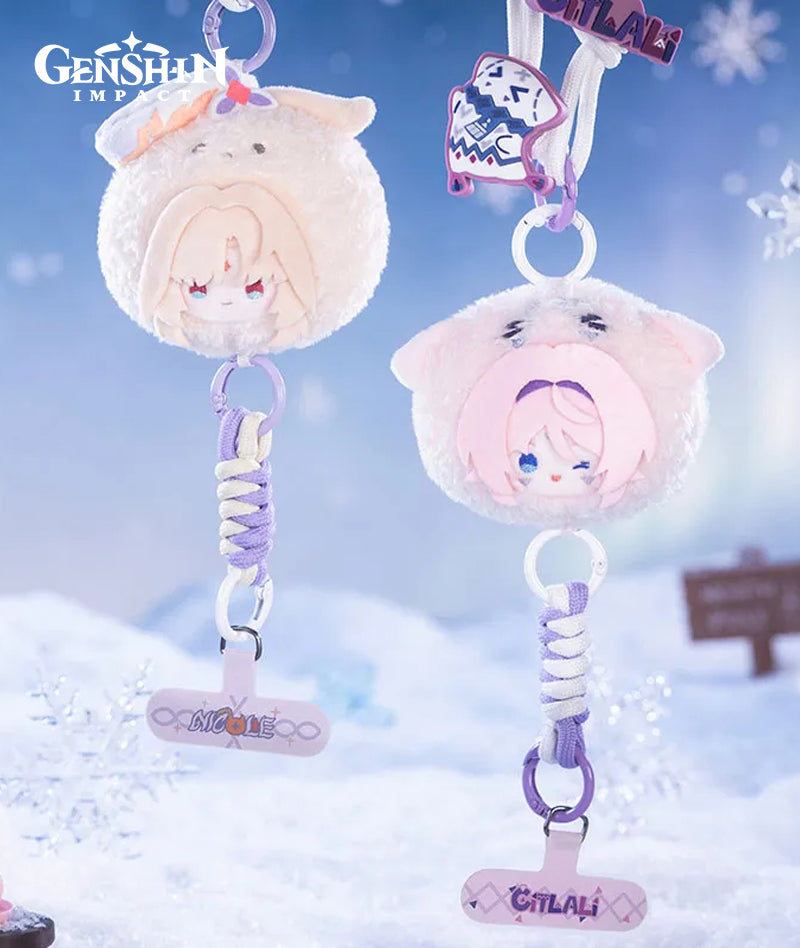 Genshin Impact Aurora Party Plush Phone Lanyard