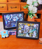 Genshin Impact 3D Shadow Box Art Painting Desk Decor | Columbina & Citlali