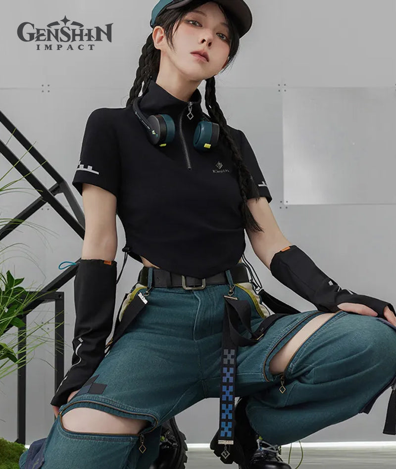 [Official Merchandise] Kinich Theme Impression Clothing Half-Zip T-Shirt with Sleeve Covers