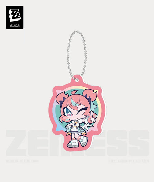 Zenless Zone Zero Angels of Delusion Pink Sugar Rush Series Chibi Acrylic Keychain
