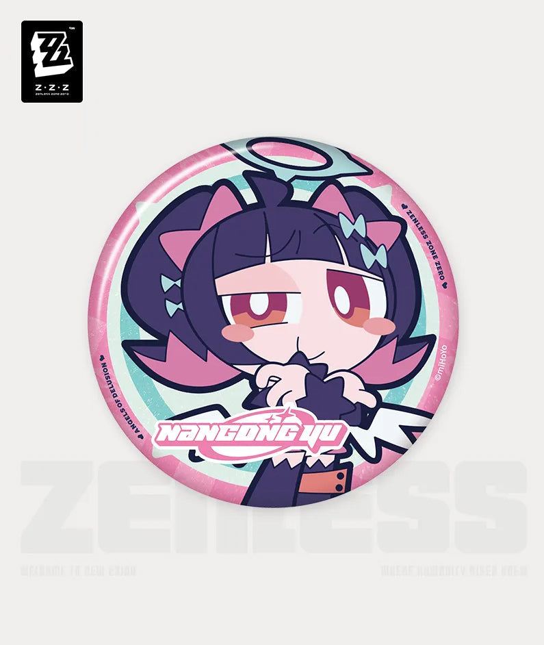 Zenless Zone Zero Angels of Delusion Pink Sugar Rush Series Chibi Badge