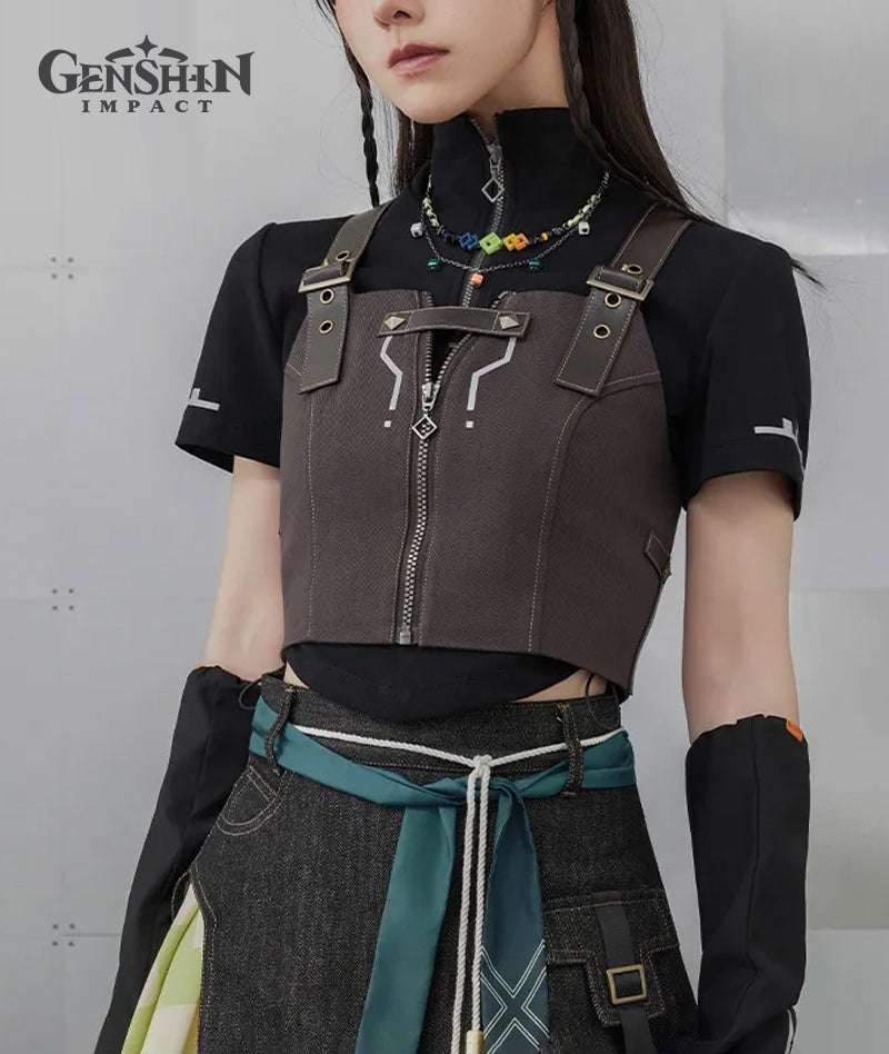 [Official Merchandise] Kinich Theme Impression Clothing Patchwork Cropped Vest