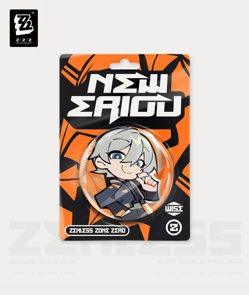 [Official Merchandise] Zenless Zone Zero New Eridu Series Belle & Wise Chibi Tinplate Badge