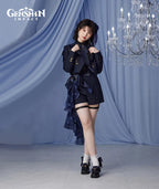 [Official Merchandise] Genshin Impact Furina Impression Clothing Mid-Heel Patchwork Loafers Shoes