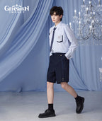 [Official Merchandise] Genshin Impact Furina Impression Clothing Striped Casual Shirt