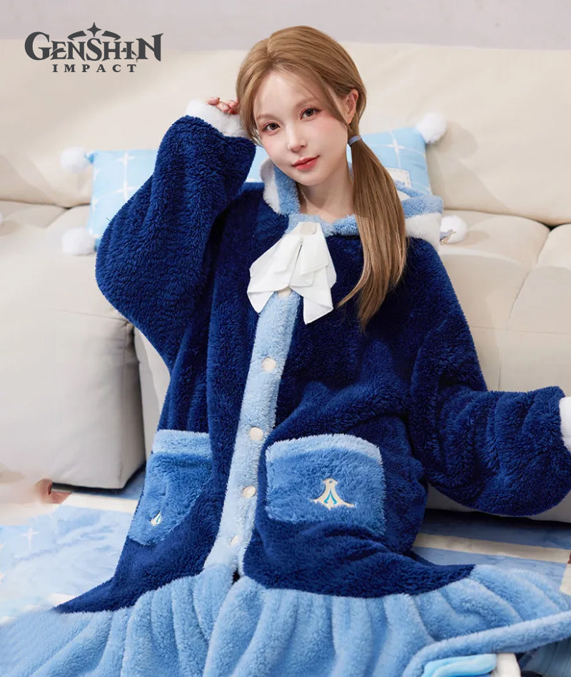 [Official Merch] Genshin Impact Neuvillette Impression House Robe & Sleep Mask