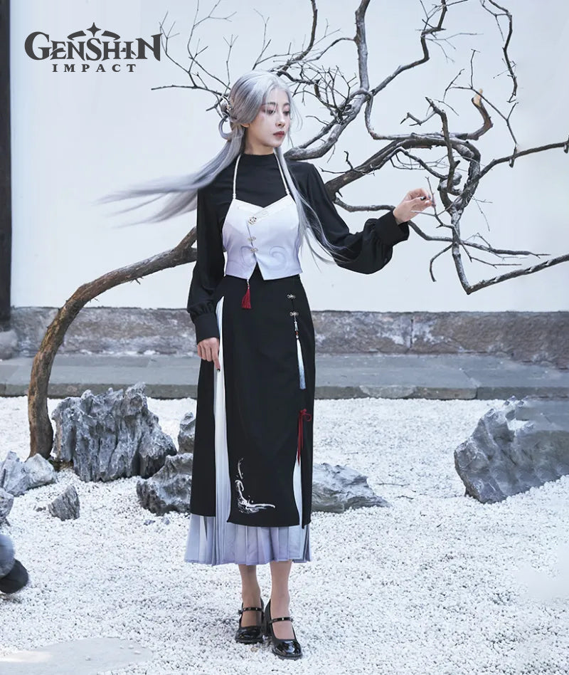 [Official Merchandise] Genshin Impact Shenhe Impression Clothing Midi Skirt