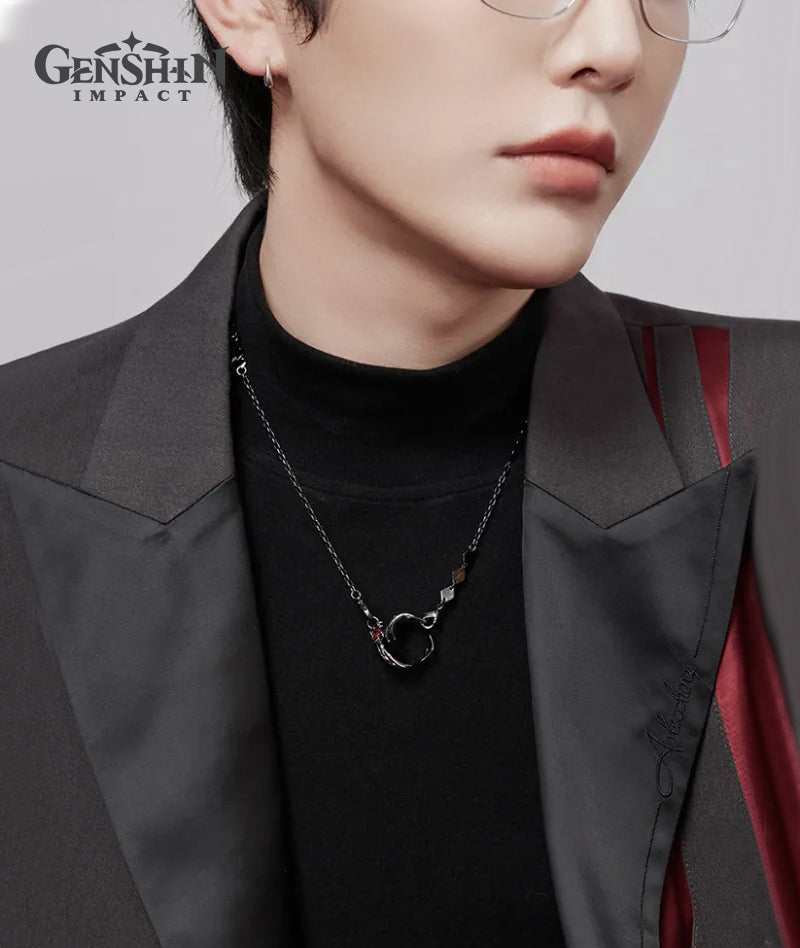 [Official Merch] Genshin Arlecchino Impression Series Necklace and Ring Set