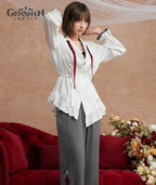 [Official Merch] Genshin Impact Arlecchino Pajama Set with Scrunchie