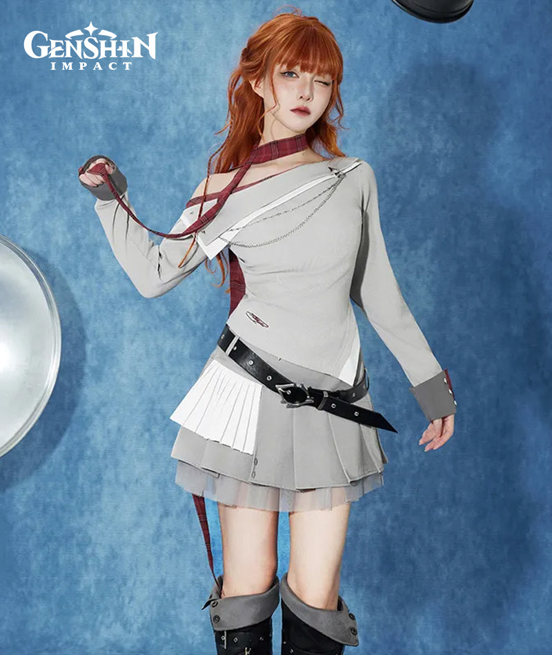 [Official Merch] Tartaglia Theme Impression One-Shoulder Long Sleeve Knit Top