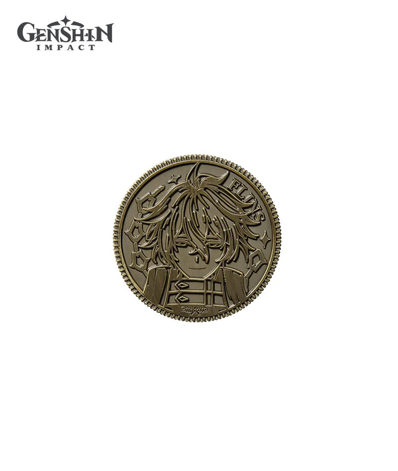 [Official Merch] Genshin Impact Flins Decision Coin Pendant Necklace Set