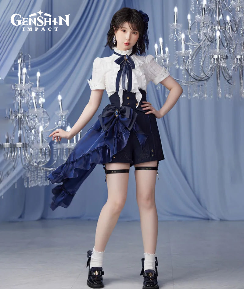 [Official Merchandise] Genshin Impact Furina Impression Clothing Short-Sleeve Cinched Waist Shirt